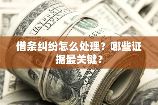 北京借条纠纷怎么处理？哪些证据最关键？