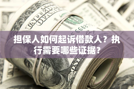 北京担保人如何起诉借款人？执行需要哪些证据？