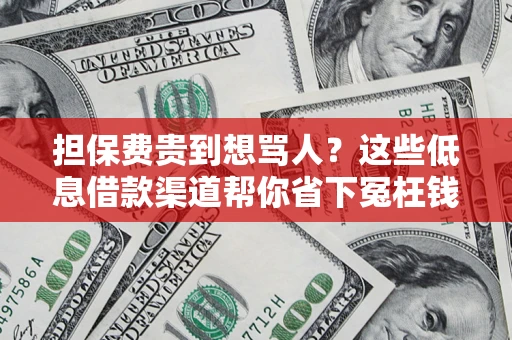 北京担保费贵到想骂人？这些低息借款渠道帮你省下冤枉钱