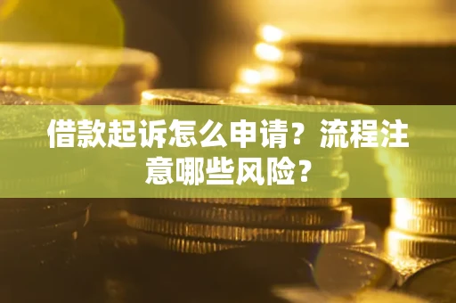 北京借款起诉怎么申请？流程注意哪些风险？